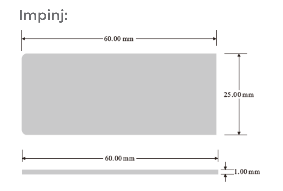 Xerafy Metal Skin Platinum RFID Label | Monza R6-P | atlasRFIDstore