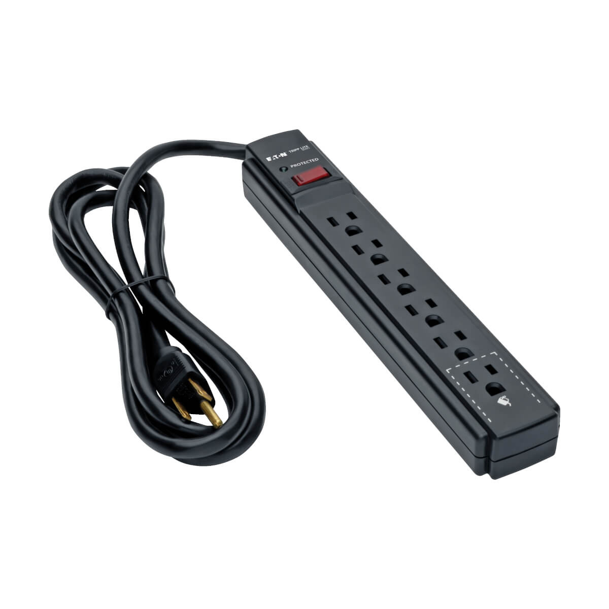 Thumbnail 3 for Eaton TLP606B Tripp Lite Protect It! TL606B-Surge suppressor 6-outlet 6ft