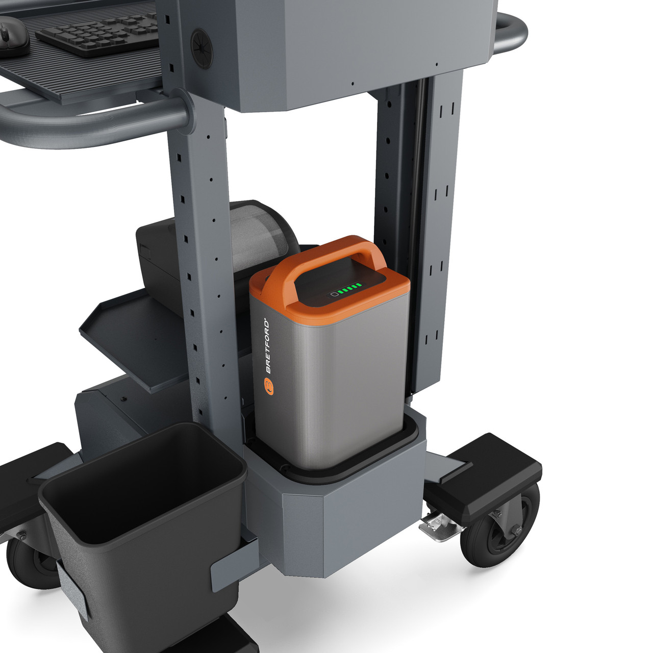 Bretford Mobile Computer Cart | MobilePro 4 | Printer Shelf & Dual