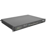Eaton Tripp Lite NSS-G16D2 16-Port 36 Gbps Gigabit Ethernet L2 Web-Smart Managed Switch | 8-Outlet PDU | 3860 Joule Surge Protection | 1U Rack-Mount Black
 | NSS-G16D2