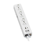 Eaton Tripp Lite PS-606-HGUSB 6-Outlet Medical-Grade Power Strip | USB-A/C Charging | Antimicrobial | 6 ft Cord
 | PS-606-HGUSB
