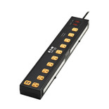 Eaton Tripp Lite TLP1010USB 4500 Joules 10-Outlet Surge Protector | With 2 USB-A Ports, 10 ft Cord, Swivel Light Bars, Black
 | TLP1010USB