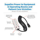 Eaton Tripp Lite PS-410-HGOEMCC 4-Outlet | 1800W | UL 1363A Medical-Grade Power Strip | 3 ft Coiled Cord | Antimicrobial
 | PS-410-HGOEMCC