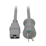 Eaton Tripp Lite P033-006-GY-HG 6 ft NEMA 6-15P to C19 Hospital-Grade Power Cord Gray
 | P033-006-GY-HG