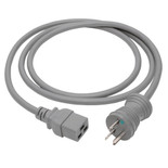 Eaton Tripp Lite P033-006-GY-HG 6 ft NEMA 6-15P to C19 Hospital-Grade Power Cord Gray
 | P033-006-GY-HG