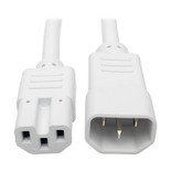 Eaton Tripp Lite P018-003-AWH 15A C14 to C15 Heavy-Duty Power Cord | White, 3 ft
 | P018-003-AWH