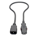 Eaton Tripp Lite P004-L02 10A 2 ft C13 to C14 Locking Extension Cord
 | P004-L02