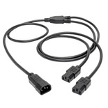 Eaton Tripp Lite P004-006-2C13 10A C14 Male to 2x C13 Female Power Splitter Cable | 6 ft Black
 | P004-006-2C13