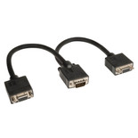 Eaton Tripp Lite P516-001 1 ft VGA Monitor Y Splitter Cable | HD15 Male to 2x HD15 Female
 | P516-001