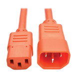 Eaton Tripp Lite P004-003-AOR 10A C13 to C14 PDU Power Cord | 3 ft Orange
 | P004-003-AOR