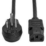 Eaton Tripp Lite P006-010-15D 10 ft AC Power Cord | Right-Angle NEMA 5-15P to C13
 | P006-010-15D