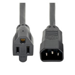 Eaton Tripp Lite P002-002-10A 10A NEMA 5-15R to C14 Power Cable 2 ft Black
 | P002-002-10A
