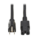 Eaton Tripp Lite P019-004 15A 4 ft NEMA 5-15P to C15 Power Cable | Heavy-Duty, Black
 | P019-004
