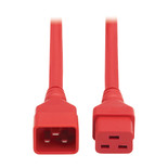 Eaton Tripp Lite P036-002-ARD 20A C20 to C19 Power Extension Cord | 2 ft | Red
 | P036-002-ARD