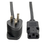 Eaton Tripp Lite P006-006-515MF 13A C13 to NEMA 5-15P/5-15R Piggyback Extension Cord | 6 ft | Black
 | P006-006-515MF