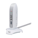 Eaton Tripp Lite TLP66USB 1200 Joules 5-Outlet Surge Protector Tower | White
 | TLP66USB