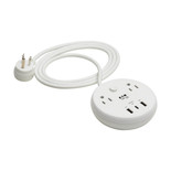 Eaton Tripp Lite TLP26PD30WCAM 30W 2-Outlet 3-Port USB 300 Joules Surge Protector White Antimicrobial
 | TLP26PD30WCAM