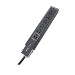 Eaton Tripp Lite TLP606SSTELB 1440 Joules 6-Outlet Surge Protector | Tel/Modem Protection | 6 ft Cord | Black
 | TLP606SSTELB
