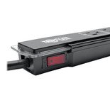 Eaton Tripp Lite TLP606SSTELB 1440 Joules 6-Outlet Surge Protector | Tel/Modem Protection | 6 ft Cord | Black
 | TLP606SSTELB