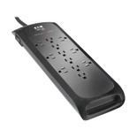 Eaton Tripp Lite TLP128DB 2100 Joules 12-Outlet Surge Protector | 8 ft Braided Cord | Black
 | TLP128DB