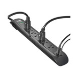 Eaton Tripp Lite TLP76BUC 1500 Joules 7-Outlet Surge Protector | 2-Port USB Black
 | TLP76BUC