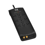 Eaton Tripp Lite TLP118DBTELTV 4200 Joules 11-Outlet Surge Protector | 8 ft Cord, Black
 | TLP118DBTELTV