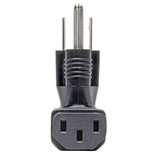 Eaton Tripp Lite P006-000-DA 10A NEMA 5-15P to Down Angle C13 Power Cord Adapter - Black
 | P006-000-DA