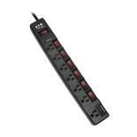 Eaton Tripp Lite TLP76MSGB 1080 Joules 7-Outlet Surge Protector | 6 Individually Controlled Outlets, Black
 | TLP76MSGB