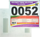 SIVA Number Bib with 2 Integrated DogBone UHF Foam Transponders | SIVA-NB2FT-DOGBONE-L
