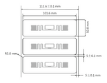 Xerafy XSKIN Gamma Reusable RFID Label | 4" x 2" | X6201-GL011-F1