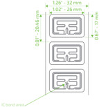 Beontag F62 RFID White Wet Inlay (Monza R6-P) | AN621N100
