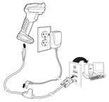 Honeywell RS232 Cable & Power Supply Kit for Honeywell Barcode Scanners | HNYWELL-KIT-PWRSUPPLY-RS232