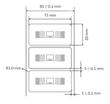 Xerafy XSKIN Gamma RFID Label | 2.95" x 0.79" | X6101-GL011-F1