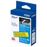 Brother 0.82" x 4.9' 3:1 Heat Shrink Tube Black on Yellow | For P-Touch Printers | Case of 1 Roll | HSe651E