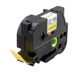 Brother 0.82" x 4.9' 3:1 Heat Shrink Tube Black on Yellow | For P-Touch Printers | Case of 6 Rolls | HSe651E