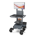 Bretford Mobile Computer Cart | MobilePro 1 | With Small Printer Shelf | MP10H-SB [Monitor and Printer NOT Included]