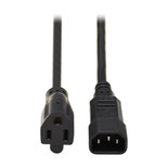 Eaton Tripp Lite P002-002 2 ft NEMA 5-15R to C14 Power Cable Black | P002-002