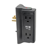 Eaton Tripp Lite TLP4BK 720 Joules 4-Outlet Black Surge Protector | Direct Plug-In | TLP4BK