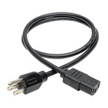 Eaton Tripp Lite P006-003 3 ft NEMA 5-15P to C13 Computer Power Cable Black | P006-003