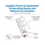 Eaton Tripp Lite PS-607-HG-OEM 15A 6-Outlet UL 1363A Medical-Grade Power Strip | 7 ft Cord | PS-607-HG-OEM