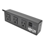 Eaton Tripp Lite TLP310USBS 510 Joules 3-Outlet Surge Protector | 2-Port USB Charger | 10 ft Cord | Black | TLP310USBS