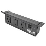 Eaton Tripp Lite TLP310USBS 510 Joules 3-Outlet Surge Protector | 2-Port USB Charger | 10 ft Cord | Black | TLP310USBS