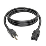 Eaton Tripp Lite P007-006 15A 6 ft Computer Power Cord | NEMA 5-15P to C13, Black | P007-006