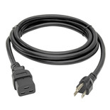 Eaton Tripp Lite P034-010 15A 10 ft Heavy-Duty C19 to NEMA 5-15P Power Cable Black | P034-010
