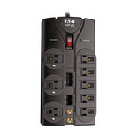 Eaton Tripp Lite TLP810NET 3240 Joules 8-Outlet Gray Surge Protector | 10 ft Cord | TLP810NET