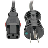 Eaton Tripp Lite P006-L03-HG10 3 ft 10A Black Hospital-Grade Power Cord | NEMA 5-15P to Locking C13 | P006-L03-HG10