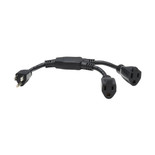 Eaton Tripp Lite P022-001-13A-2 13A Y Splitter Power Extension Cord 1 NEMA 5-15P to 2x NEMA 5-15R Black | P022-001-13A-2