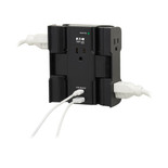 Eaton Tripp Lite SK5BUCAM 1050 Joules 5-Outlet Surge Protector | USB-A/USB-C, Direct Plug-In, Antimicrobial, Black | SK5BUCAM