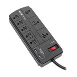 Eaton Tripp Lite TLP88USBB 1200 Joules 8-Outlet Black Surge Protector | 2 USB-A Ports | TLP88USBB