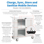 Eaton Tripp Lite CSC32USBWHG 32-Port USB UV Charging Cart | Hospital-Grade, White
 | CSC32USBWHG